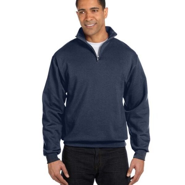 Adult NuBlend® Quarter-Zip Cadet Collar Sweatshirt Thumbnail